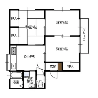 コーポ・ハニー【1階】の間取り