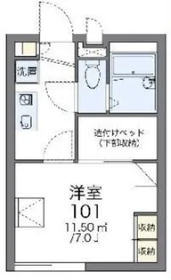 レオパレスハピネス【1階】の間取り