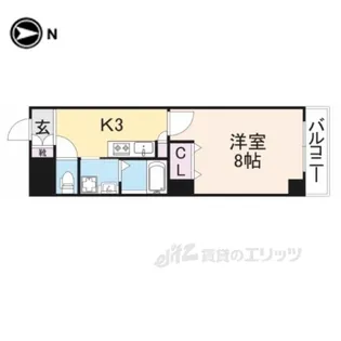 フリーディオ天の川【2階】の間取り