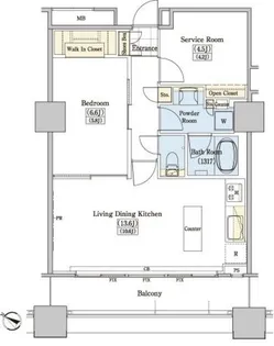 レジディアタワー上池袋タワー棟【20階】の間取り