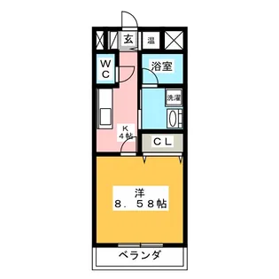 Castle Hills 柳ヶ瀬【7階】の間取り