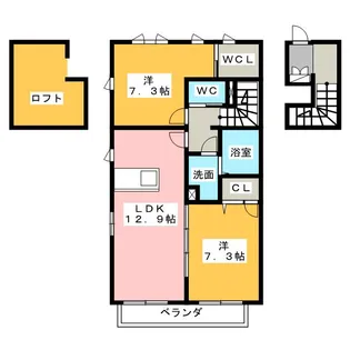 SKYPIEA【2階】の間取り