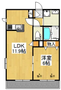 フラッツK【2階】の間取り