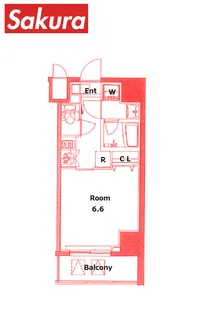 ズ一ム横浜【4階】の間取り
