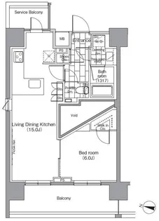 パークハビオ恵比寿【10階】の間取り
