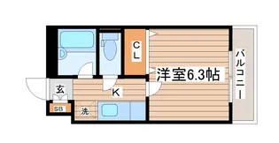 互幸ハイツII番館【3階】の間取り