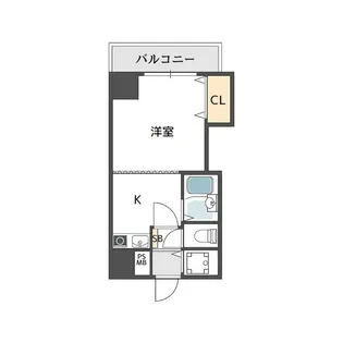 レジデンス川原【6階】の間取り