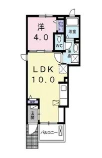 ベル・モンドK【1階】の間取り