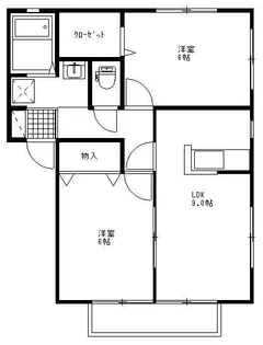 グリーンアベニューB【1階】の間取り