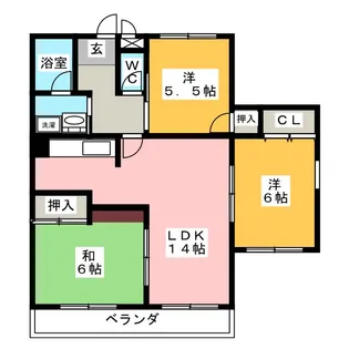 パークヒル板倉【4階】の間取り