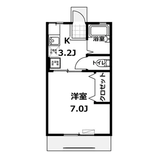 三光ハイツB棟【1階】の間取り