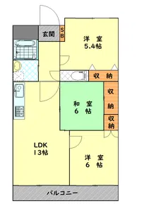 テレスハラ【5階】の間取り