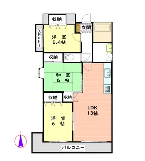 テレスハラ【5階】の間取り
