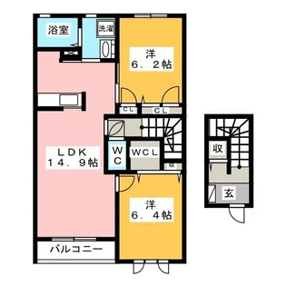 ブランスイート【2階】の間取り