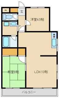 サンライズ鶴ケ谷【2階】の間取り