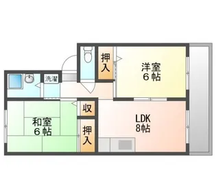 ユートピア三宅 B【2階】の間取り