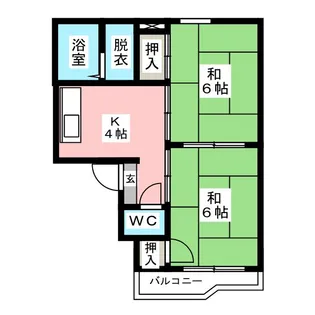 プライブ B棟【2階】の間取り
