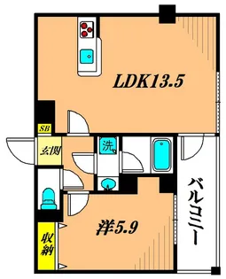 アミーゴ南馬込【1階】の間取り