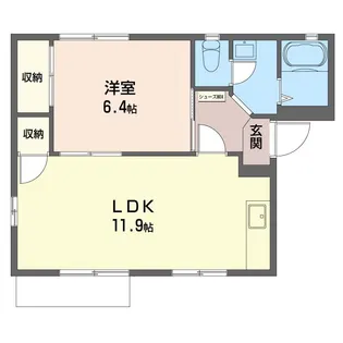 SHM サンハイム楓 II【1階】の間取り