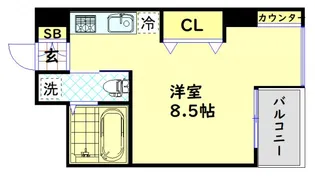 レオンコンフォート弁天町【4階】の間取り
