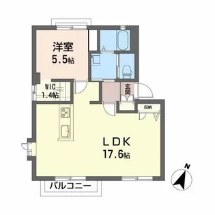 メゾンパークスVI【1階】の間取り