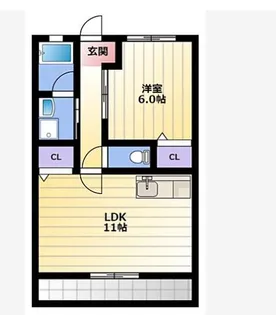 サンビュー新居A【2階】の間取り