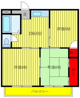 大野ハイツ【2階】の間取り