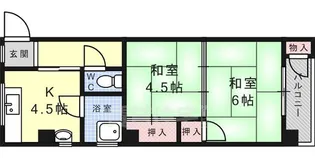 湊川第一マンション【4階】の間取り