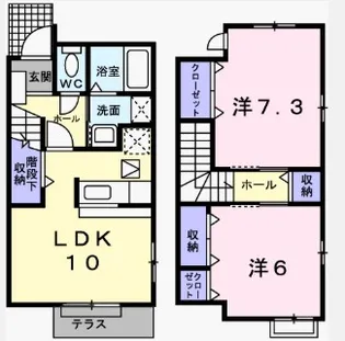 プレインカーサ【1階】の間取り