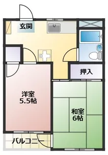 ハイコーポ谷野【2階】の間取り