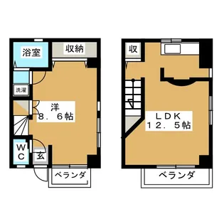 LEAZES TERRACE【1階】の間取り