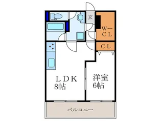 レジデンスオザック【1階】の間取り