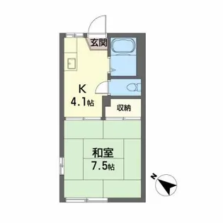 サニーコーポ及川【1階】の間取り