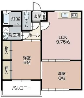 ルブールパレス【2階】の間取り