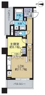 ブリリアタワー東京【6階】の間取り