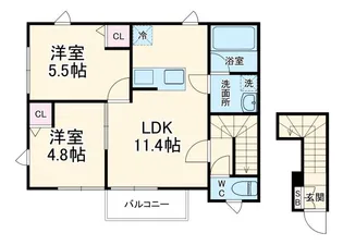 メゾン・ド・ジョワ【2階】の間取り