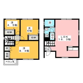 ラフィーネKIII【1階】の間取り