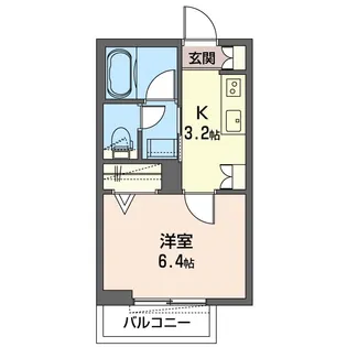 ブルースカイ【1階】の間取り