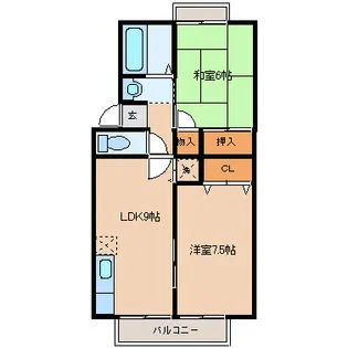 ベルパークK【1階】の間取り