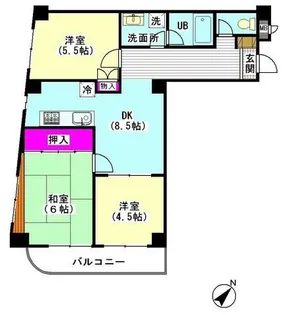 メゾンクレール【5階】の間取り