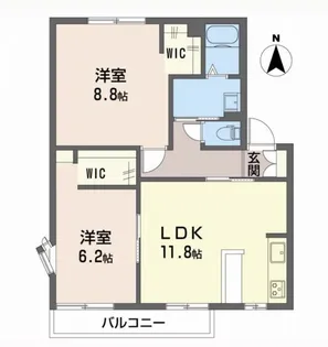 ピュアタウンB【1階】の間取り