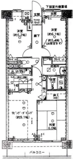 六甲桜丘ハイツ【3階】の間取り