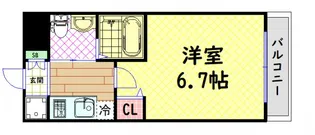 エグゼ弁天町【3階】の間取り