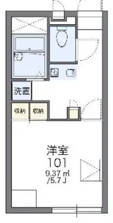 レオパレスひばり【2階】の間取り