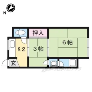 大和アパート【2階】の間取り