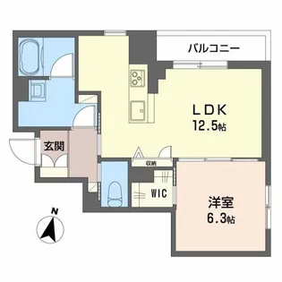弓張月 上杉【3階】の間取り
