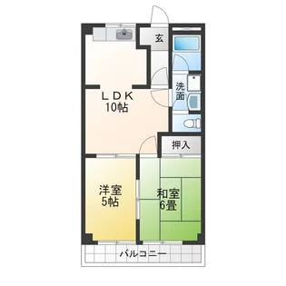プランタン坪内 B【2階】の間取り