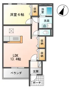 サニープレイス【1階】の間取り