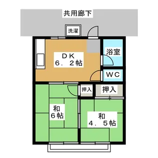 エコーハイツ【1階】の間取り