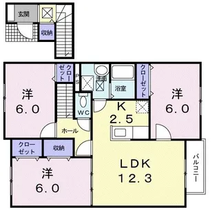 アップヒルズI【2階】の間取り